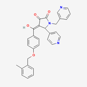 3-hydroxy-4-({4-[(2-methylbenzyl)oxy]phenyl}carbonyl)-5-(pyridin-4-yl)-1-(pyridin-3-ylmethyl)-1,5-dihydro-2H-pyrrol-2-one