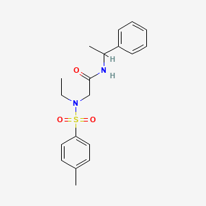 molecular formula C19H24N2O3S B11130598 N~2~-ethyl-N~2~-[(4-methylphenyl)sulfonyl]-N-(1-phenylethyl)glycinamide 