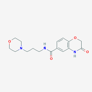 molecular formula C16H21N3O4 B11130602 N-(3-morpholinopropyl)-3-oxo-3,4-dihydro-2H-1,4-benzoxazine-6-carboxamide 