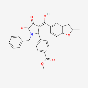 methyl 4-{1-benzyl-4-hydroxy-3-[(2-methyl-2,3-dihydro-1-benzofuran-5-yl)carbonyl]-5-oxo-2,5-dihydro-1H-pyrrol-2-yl}benzoate