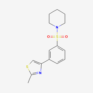 molecular formula C15H18N2O2S2 B11130630 1-[3-(2-Methyl-thiazol-4-yl)-benzenesulfonyl]-piperidine CAS No. 846597-69-1