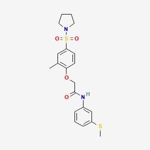 2-[2-methyl-4-(pyrrolidin-1-ylsulfonyl)phenoxy]-N-[3-(methylsulfanyl)phenyl]acetamide