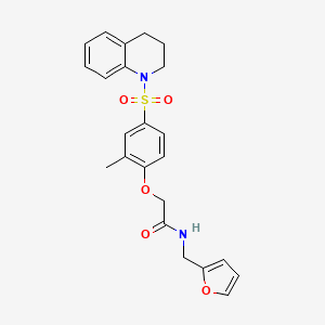 2-[4-(3,4-dihydroquinolin-1(2H)-ylsulfonyl)-2-methylphenoxy]-N-(furan-2-ylmethyl)acetamide