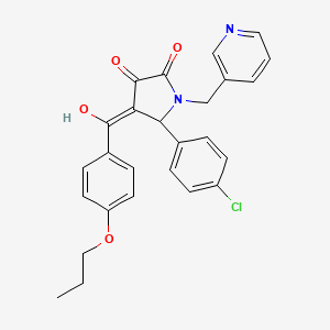 5-(4-chlorophenyl)-3-hydroxy-4-[(4-propoxyphenyl)carbonyl]-1-(pyridin-3-ylmethyl)-1,5-dihydro-2H-pyrrol-2-one