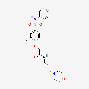 2-[2-methyl-4-(phenylsulfamoyl)phenoxy]-N-[3-(morpholin-4-yl)propyl]acetamide