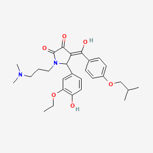 1-[3-(dimethylamino)propyl]-5-(3-ethoxy-4-hydroxyphenyl)-3-hydroxy-4-{[4-(2-methylpropoxy)phenyl]carbonyl}-1,5-dihydro-2H-pyrrol-2-one