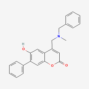 4-{[benzyl(methyl)amino]methyl}-6-hydroxy-7-phenyl-2H-chromen-2-one