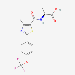 2-({4-Methyl-2-[4-(trifluoromethoxy)phenyl]-1,3-thiazol-5-YL}formamido)propanoic acid