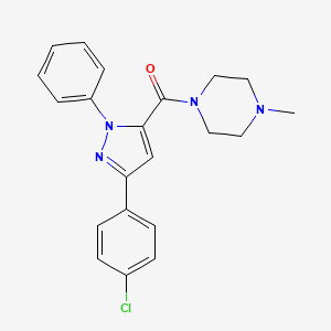 [3-(4-chlorophenyl)-1-phenyl-1H-pyrazol-5-yl](4-methylpiperazino)methanone