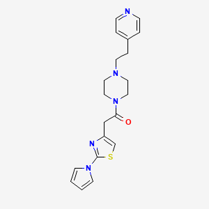 1-{4-[2-(4-pyridyl)ethyl]piperazino}-2-[2-(1H-pyrrol-1-yl)-1,3-thiazol-4-yl]-1-ethanone