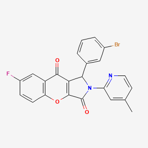 molecular formula C23H14BrFN2O3 B11130696 1-(3-Bromophenyl)-7-fluoro-2-(4-methylpyridin-2-yl)-1,2-dihydrochromeno[2,3-c]pyrrole-3,9-dione 