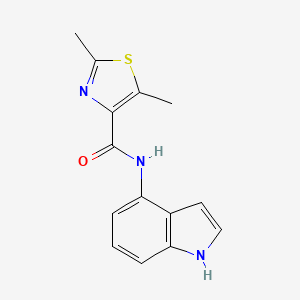 molecular formula C14H13N3OS B11130710 N-(1H-indol-4-yl)-2,5-dimethyl-1,3-thiazole-4-carboxamide 