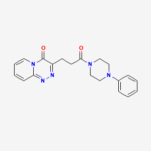 molecular formula C20H21N5O2 B11130723 3-[3-oxo-3-(4-phenylpiperazino)propyl]-4H-pyrido[2,1-c][1,2,4]triazin-4-one 