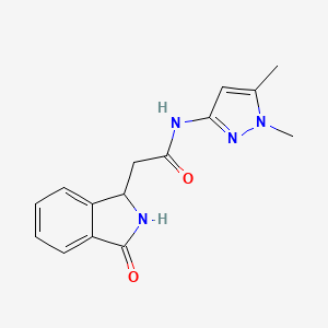 N-(1,5-dimethyl-1H-pyrazol-3-yl)-2-(3-oxo-2,3-dihydro-1H-isoindol-1-yl)acetamide