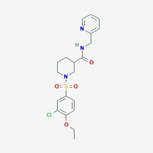 1-(3-Chloro-4-ethoxybenzenesulfonyl)-N-[(pyridin-2-YL)methyl]piperidine-3-carboxamide