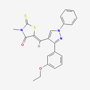 (5Z)-5-{[3-(3-ethoxyphenyl)-1-phenyl-1H-pyrazol-4-yl]methylidene}-3-methyl-2-thioxo-1,3-thiazolidin-4-one