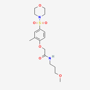 molecular formula C17H26N2O6S B11130815 N-(3-methoxypropyl)-2-[2-methyl-4-(morpholin-4-ylsulfonyl)phenoxy]acetamide 