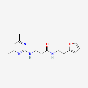 3-[(4,6-dimethyl-2-pyrimidinyl)amino]-N-[2-(2-furyl)ethyl]propanamide