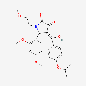 5-(2,4-dimethoxyphenyl)-3-hydroxy-1-(2-methoxyethyl)-4-{[4-(propan-2-yloxy)phenyl]carbonyl}-1,5-dihydro-2H-pyrrol-2-one