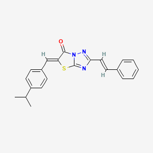 (5Z)-2-[(E)-2-phenylethenyl]-5-[4-(propan-2-yl)benzylidene][1,3]thiazolo[3,2-b][1,2,4]triazol-6(5H)-one