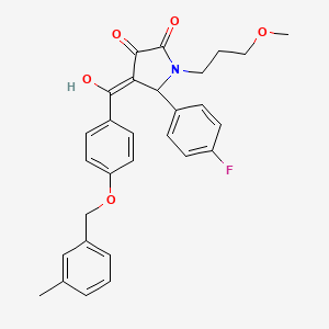 5-(4-fluorophenyl)-3-hydroxy-1-(3-methoxypropyl)-4-({4-[(3-methylbenzyl)oxy]phenyl}carbonyl)-1,5-dihydro-2H-pyrrol-2-one