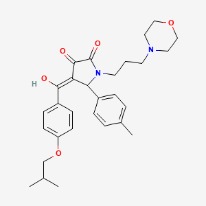 3-hydroxy-4-(4-isobutoxybenzoyl)-5-(4-methylphenyl)-1-[3-(4-morpholinyl)propyl]-1,5-dihydro-2H-pyrrol-2-one