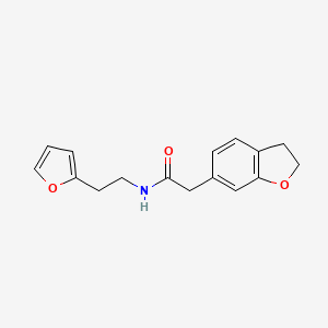 2-(2,3-dihydro-1-benzofuran-6-yl)-N-[2-(2-furyl)ethyl]acetamide