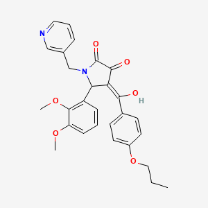 5-(2,3-dimethoxyphenyl)-3-hydroxy-4-[(4-propoxyphenyl)carbonyl]-1-(pyridin-3-ylmethyl)-1,5-dihydro-2H-pyrrol-2-one