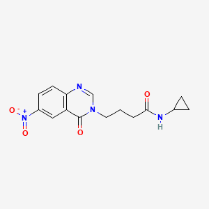 N-cyclopropyl-4-(6-nitro-4-oxoquinazolin-3(4H)-yl)butanamide