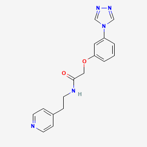 molecular formula C17H17N5O2 B11130904 N-[2-(4-pyridyl)ethyl]-2-[3-(4H-1,2,4-triazol-4-yl)phenoxy]acetamide 