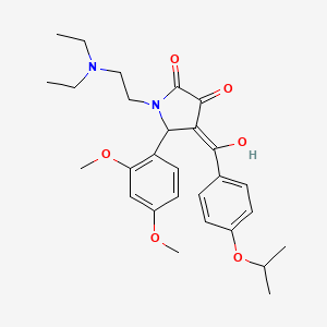 1-[2-(diethylamino)ethyl]-5-(2,4-dimethoxyphenyl)-3-hydroxy-4-{[4-(propan-2-yloxy)phenyl]carbonyl}-1,5-dihydro-2H-pyrrol-2-one