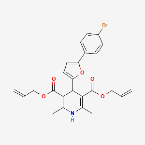 3,5-Bis(prop-2-en-1-yl) 4-[5-(4-bromophenyl)furan-2-yl]-2,6-dimethyl-1,4-dihydropyridine-3,5-dicarboxylate