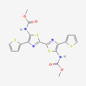 methyl N-(2-{5-[(methoxycarbonyl)amino]-4-(thiophen-2-yl)-1,3-thiazol-2-yl}-4-(thiophen-2-yl)-1,3-thiazol-5-yl)carbamate