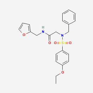 molecular formula C22H24N2O5S B11130986 N~2~-benzyl-N~2~-[(4-ethoxyphenyl)sulfonyl]-N-(furan-2-ylmethyl)glycinamide 