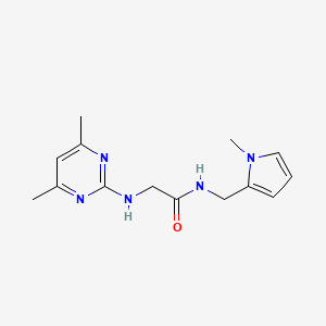 2-[(4,6-dimethyl-2-pyrimidinyl)amino]-N-[(1-methyl-1H-pyrrol-2-yl)methyl]acetamide