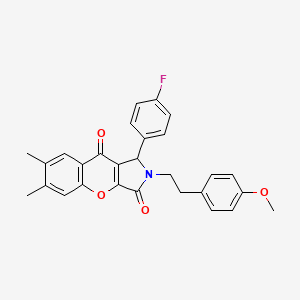 1-(4-Fluorophenyl)-2-[2-(4-methoxyphenyl)ethyl]-6,7-dimethyl-1,2-dihydrochromeno[2,3-c]pyrrole-3,9-dione