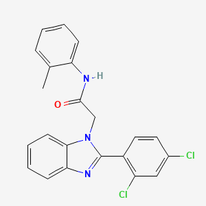 2-[2-(2,4-dichlorophenyl)-1H-1,3-benzimidazol-1-yl]-N-(2-methylphenyl)acetamide