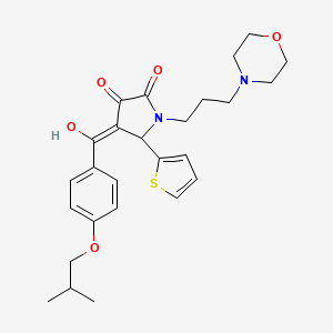 3-hydroxy-4-{[4-(2-methylpropoxy)phenyl]carbonyl}-1-[3-(morpholin-4-yl)propyl]-5-(thiophen-2-yl)-1,5-dihydro-2H-pyrrol-2-one