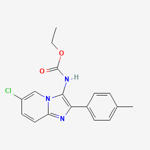 ethyl N-[6-chloro-2-(4-methylphenyl)imidazo[1,2-a]pyridin-3-yl]carbamate