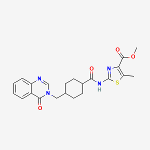 methyl 5-methyl-2-[({4-[(4-oxoquinazolin-3(4H)-yl)methyl]cyclohexyl}carbonyl)amino]-1,3-thiazole-4-carboxylate