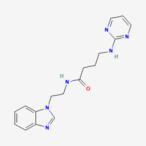 N-[2-(1H-1,3-benzimidazol-1-yl)ethyl]-4-(2-pyrimidinylamino)butanamide