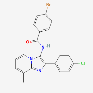 4-bromo-N-[2-(4-chlorophenyl)-8-methylimidazo[1,2-a]pyridin-3-yl]benzamide