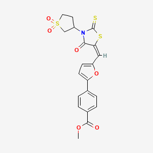 methyl 4-(5-{(E)-[3-(1,1-dioxidotetrahydro-3-thienyl)-4-oxo-2-thioxo-1,3-thiazolidin-5-ylidene]methyl}-2-furyl)benzoate