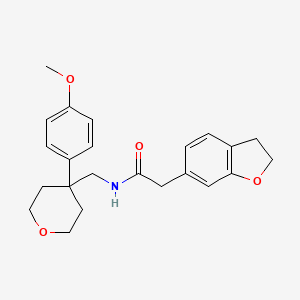 2-(2,3-dihydro-1-benzofuran-6-yl)-N-{[4-(4-methoxyphenyl)tetrahydro-2H-pyran-4-yl]methyl}acetamide