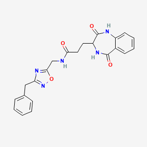 N-[(3-benzyl-1,2,4-oxadiazol-5-yl)methyl]-3-(2,5-dioxo-2,3,4,5-tetrahydro-1H-1,4-benzodiazepin-3-yl)propanamide