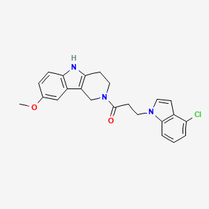 3-(4-chloro-1H-indol-1-yl)-1-(8-methoxy-1,3,4,5-tetrahydro-2H-pyrido[4,3-b]indol-2-yl)-1-propanone