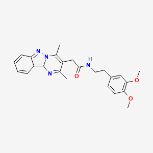 N-(3,4-dimethoxyphenethyl)-2-(2,4-dimethylpyrimido[1,2-b]indazol-3-yl)acetamide