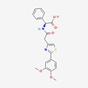 (2S)-({[2-(3,4-dimethoxyphenyl)-1,3-thiazol-4-yl]acetyl}amino)(phenyl)ethanoic acid