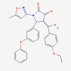 4-[(4-ethoxyphenyl)carbonyl]-3-hydroxy-1-(5-methyl-1,2-oxazol-3-yl)-5-(3-phenoxyphenyl)-1,5-dihydro-2H-pyrrol-2-one