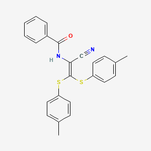 N-{1-cyano-2,2-bis[(4-methylphenyl)sulfanyl]ethenyl}benzamide